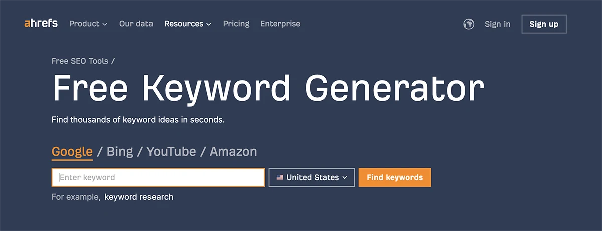 نرم افزار تحقیق کلمه کلیدی ahref keyword